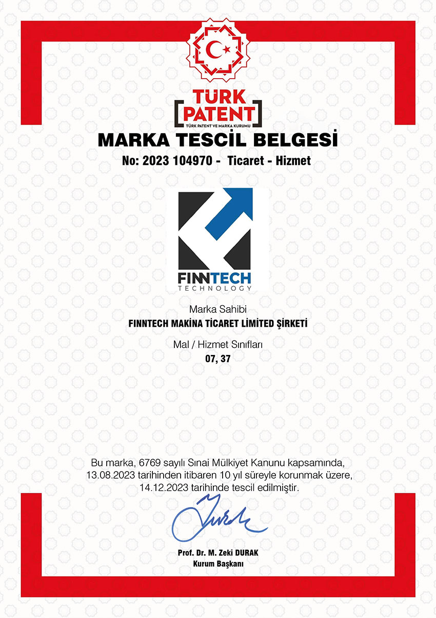 Finntech marka tescil belgesi